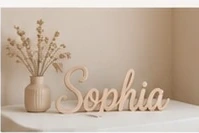 3D Schriftzug mit Trockenblumen